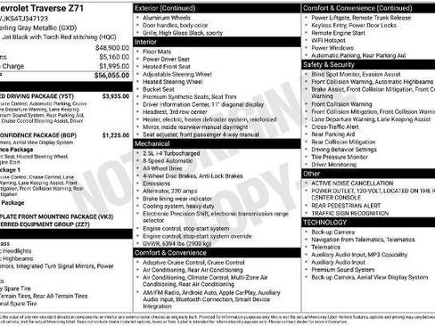 New 2026 Chevrolet Traverse Z71 w/ Enhanced Driving Package AWD/4WD image 23