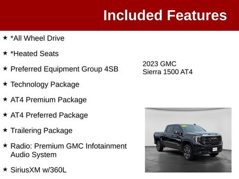 Used 2023 GMC Sierra 1500 AT4 w/ AT4 Premium Package AWD/4WD image 3