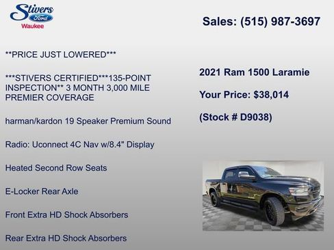 Used 2021 RAM 1500 Laramie AWD/4WD image 19