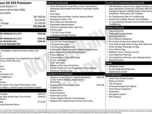 Used 2024 Lexus GX 550 w/ Accessory Package (Z1) image 14