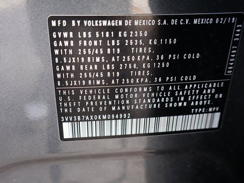 Used 2019 Volkswagen Tiguan SEL Premium R-Line image 60