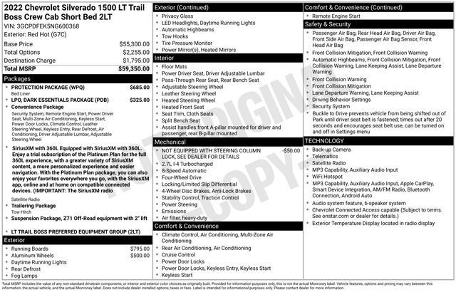 Used 2022 Chevrolet Silverado 1500 LT Trail Boss w/ Protection Package AWD/4WD image 15