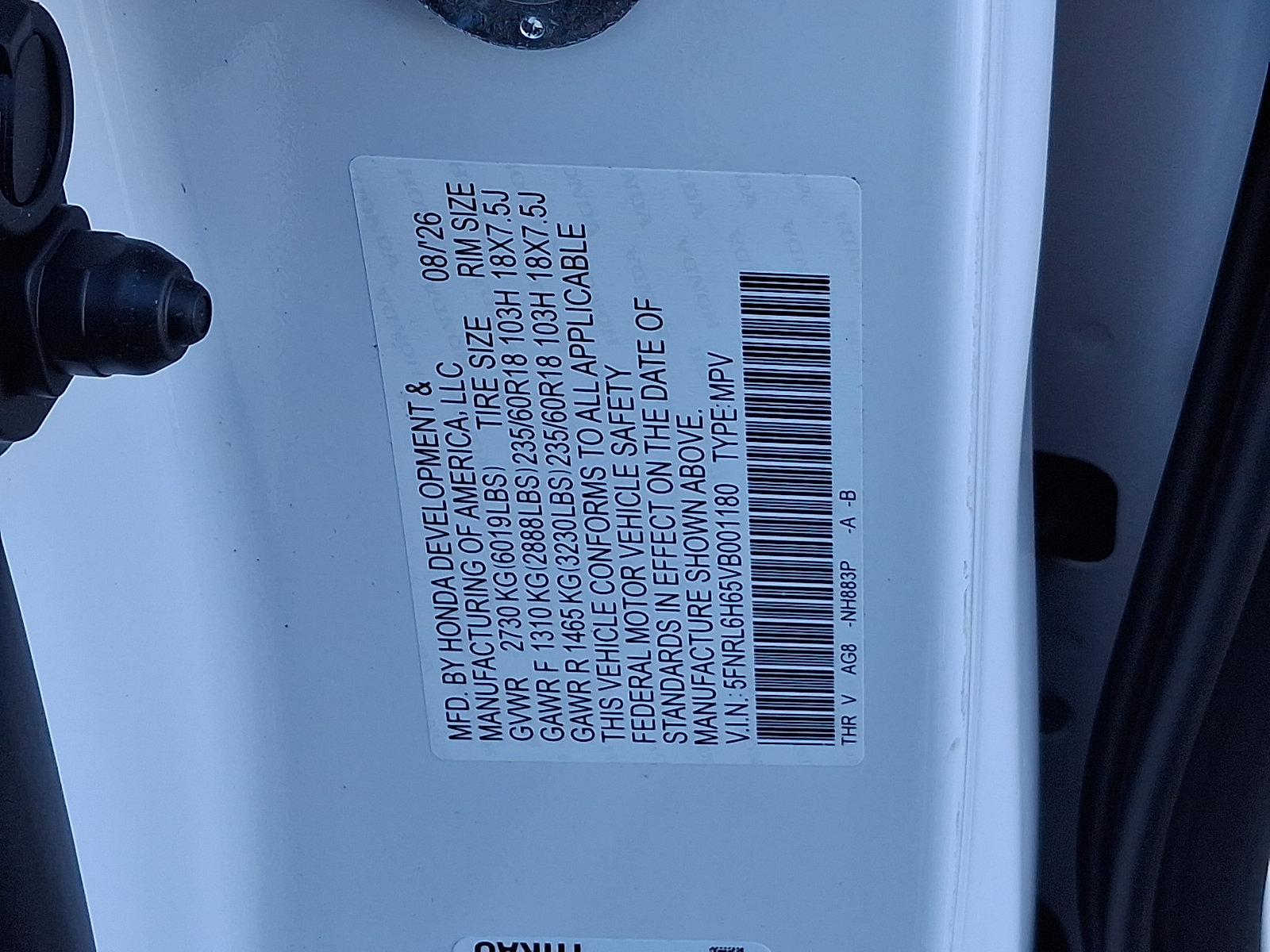 New 2027 Honda Odyssey EX-L image 10