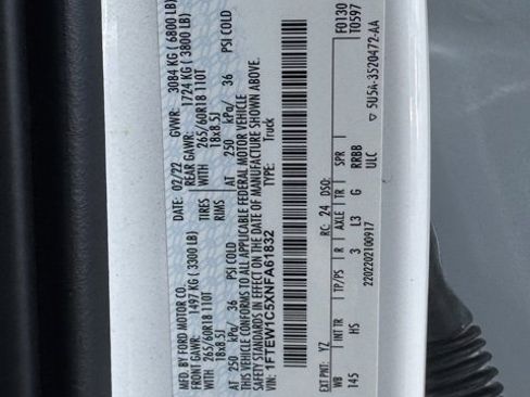 Used 2022 Ford F150 Lariat w/ Equipment Group 501A Mid image 16