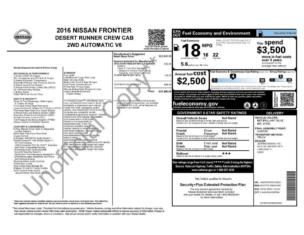 Used 2016 Nissan Frontier Desert Runner RWD image 5