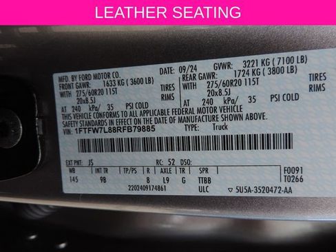 Used 2024 Ford F150 Platinum w/ Equipment Group 702A High AWD/4WD image 19