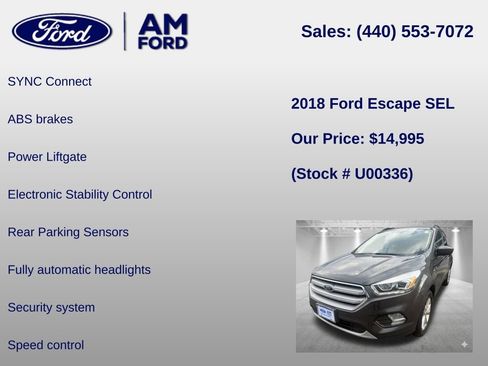 Used 2018 Ford Escape SEL AWD/4WD image 12