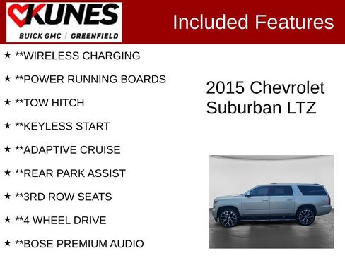 Used 2015 Chevrolet Suburban LTZ AWD/4WD image 3