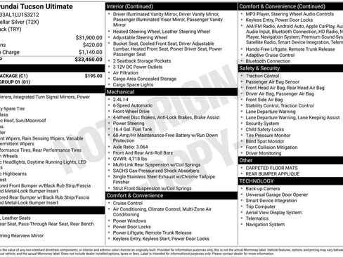 Used 2020 Hyundai Tucson Ultimate w/ Cargo Package FWD image 32