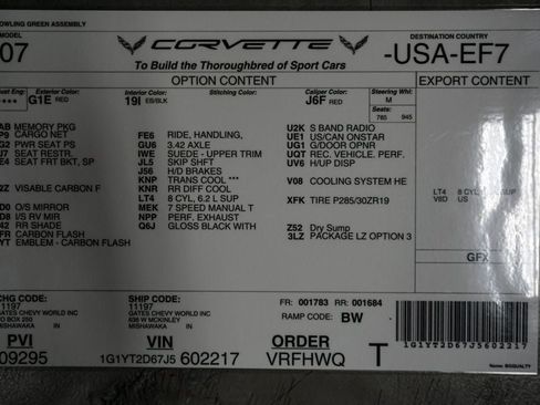 Used 2018 Chevrolet Corvette Z06 RWD image 94