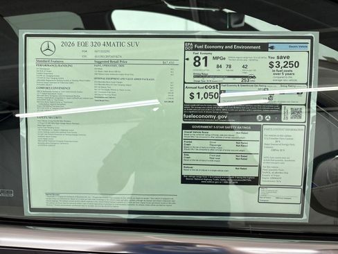 New 2026 Mercedes-Benz EQE 320 4MATIC SUV image 31