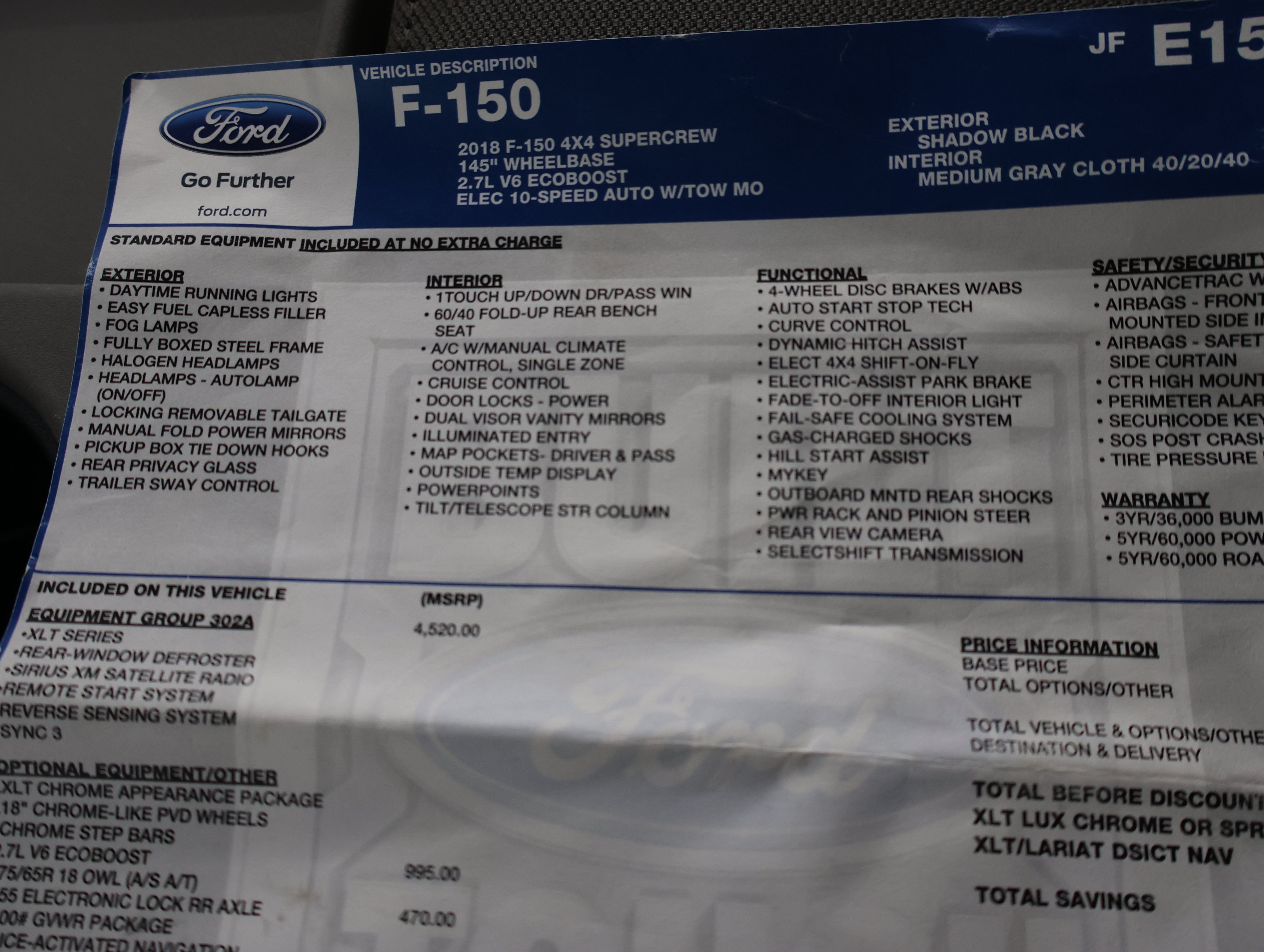 Used 2018 Ford F150 XLT w/ Equipment Group 302A Luxury AWD/4WD image 49