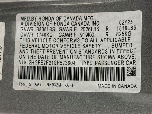 Used 2025 Honda Civic LX image 36