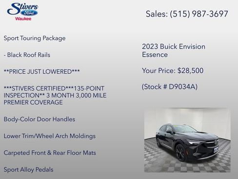 Used 2023 Buick Envision Essence w/ Sport Touring Package AWD/4WD image 16