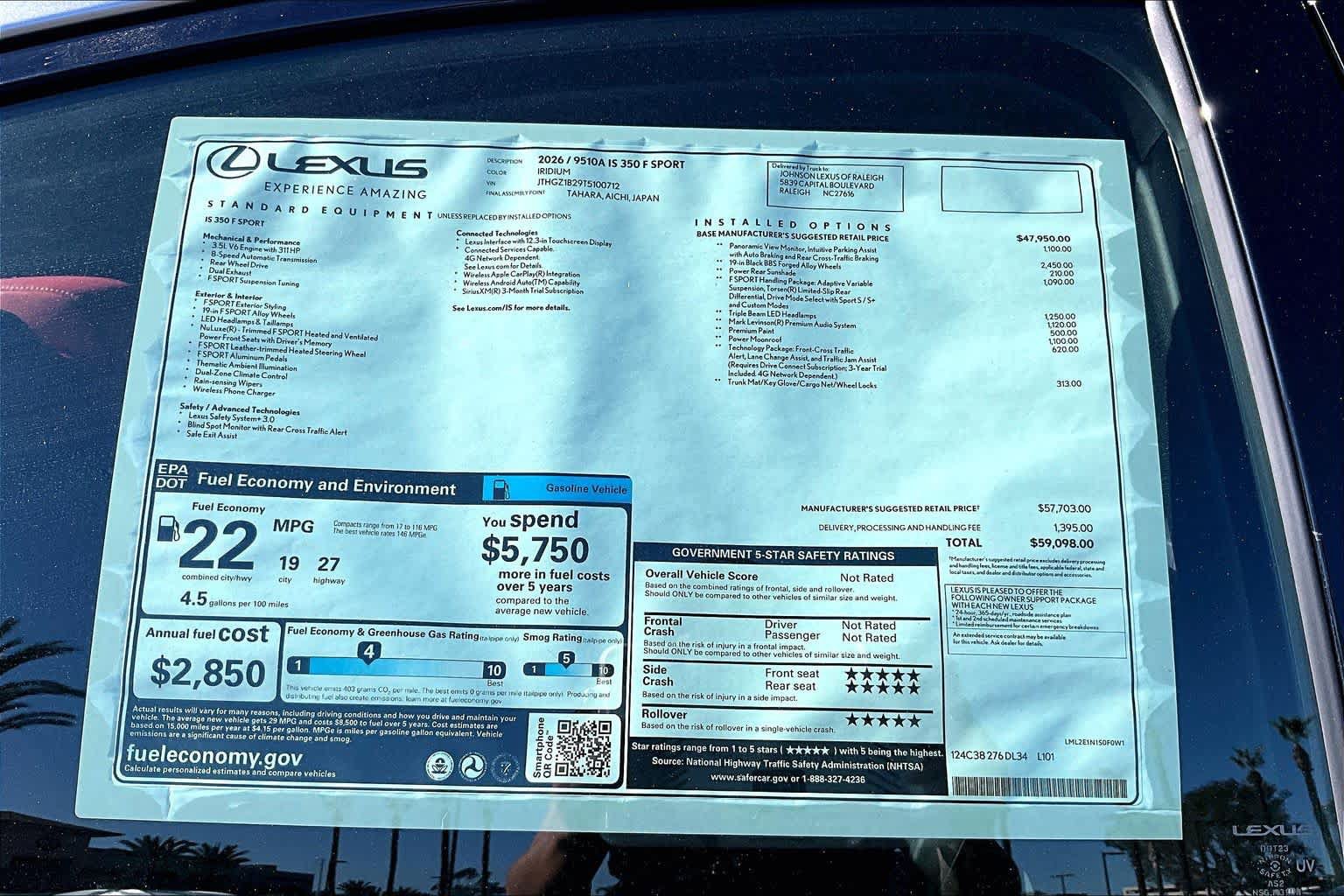 New 2026 Lexus IS 350 F Sport w/ Handling Package RWD image 22