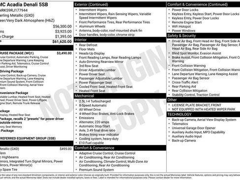 Used 2024 GMC Acadia Denali w/ Super Cruise Package AWD/4WD image 6