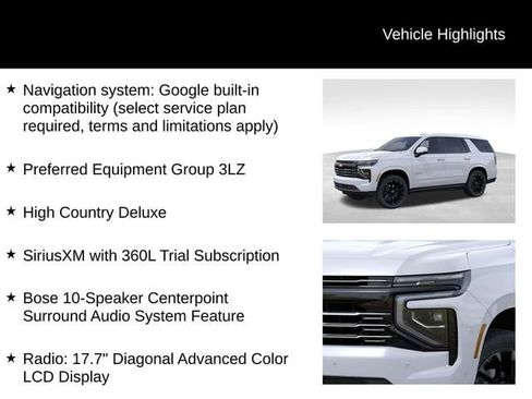 New 2026 Chevrolet Tahoe High Country AWD/4WD image 17