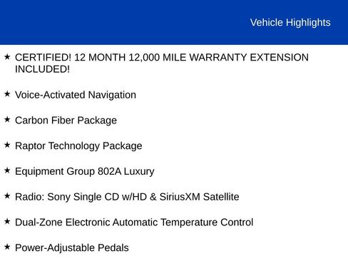 Used 2017 Ford F150 Raptor w/ Equipment Group 802A Luxury AWD/4WD image 2