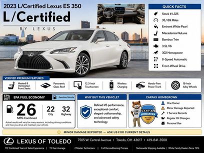 Used 2023 Lexus ES 350 w/ Premium Package
