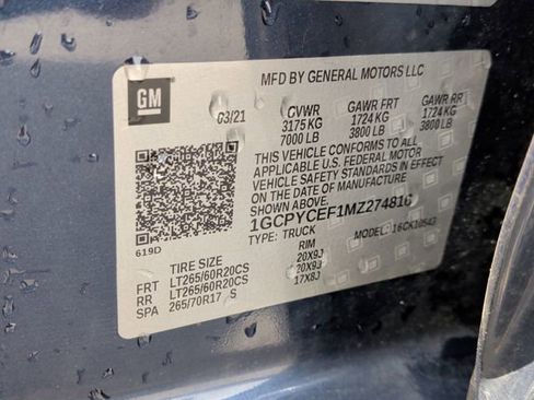 Used 2021 Chevrolet Silverado 1500 Custom Trail Boss image 11