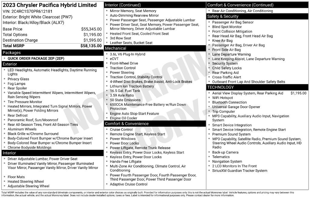 Used 2023 Chrysler Pacifica Limited FWD image 14