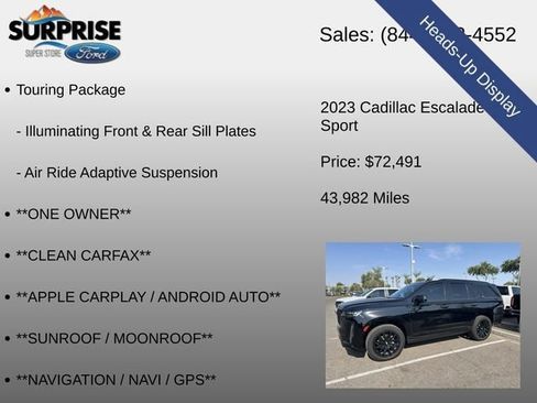 Used 2023 Cadillac Escalade Sport w/ LPO, ONYX Package AWD/4WD image 22