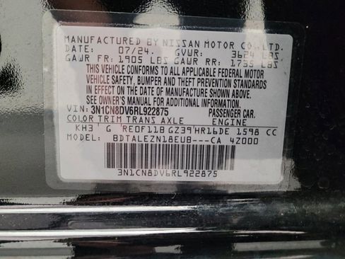 Used 2024 Nissan Versa S w/ Trunk Package FWD image 33