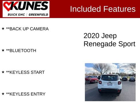 Used 2020 Jeep Renegade Sport image 2