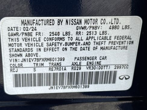 Used 2024 INFINITI Q50 Luxe w/ Cargo Package image 33