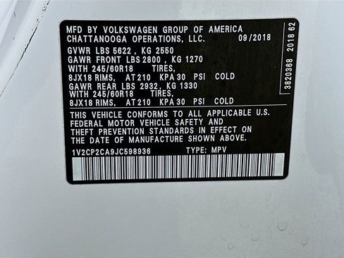 Used 2018 Volkswagen Atlas SE FWD image 39