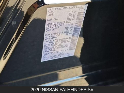 Used 2020 Nissan Pathfinder SV FWD image 26