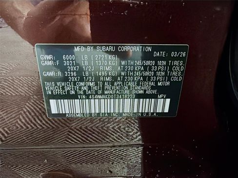 New 2026 Subaru Ascent Touring image 11