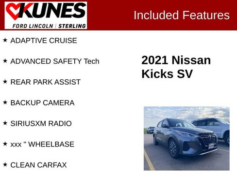 Used 2021 Nissan Kicks SV FWD image 2