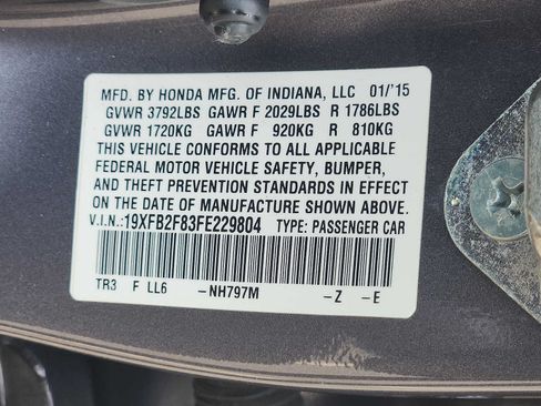 Used 2015 Honda Civic EX image 27