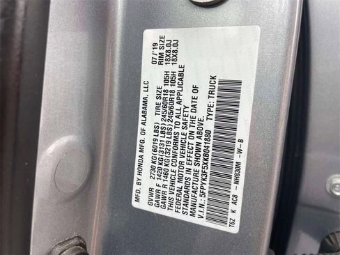 Certified 2019 Honda Ridgeline RTL image 17