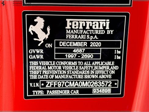 Certified 2021 Ferrari 812 GTS RWD image 27