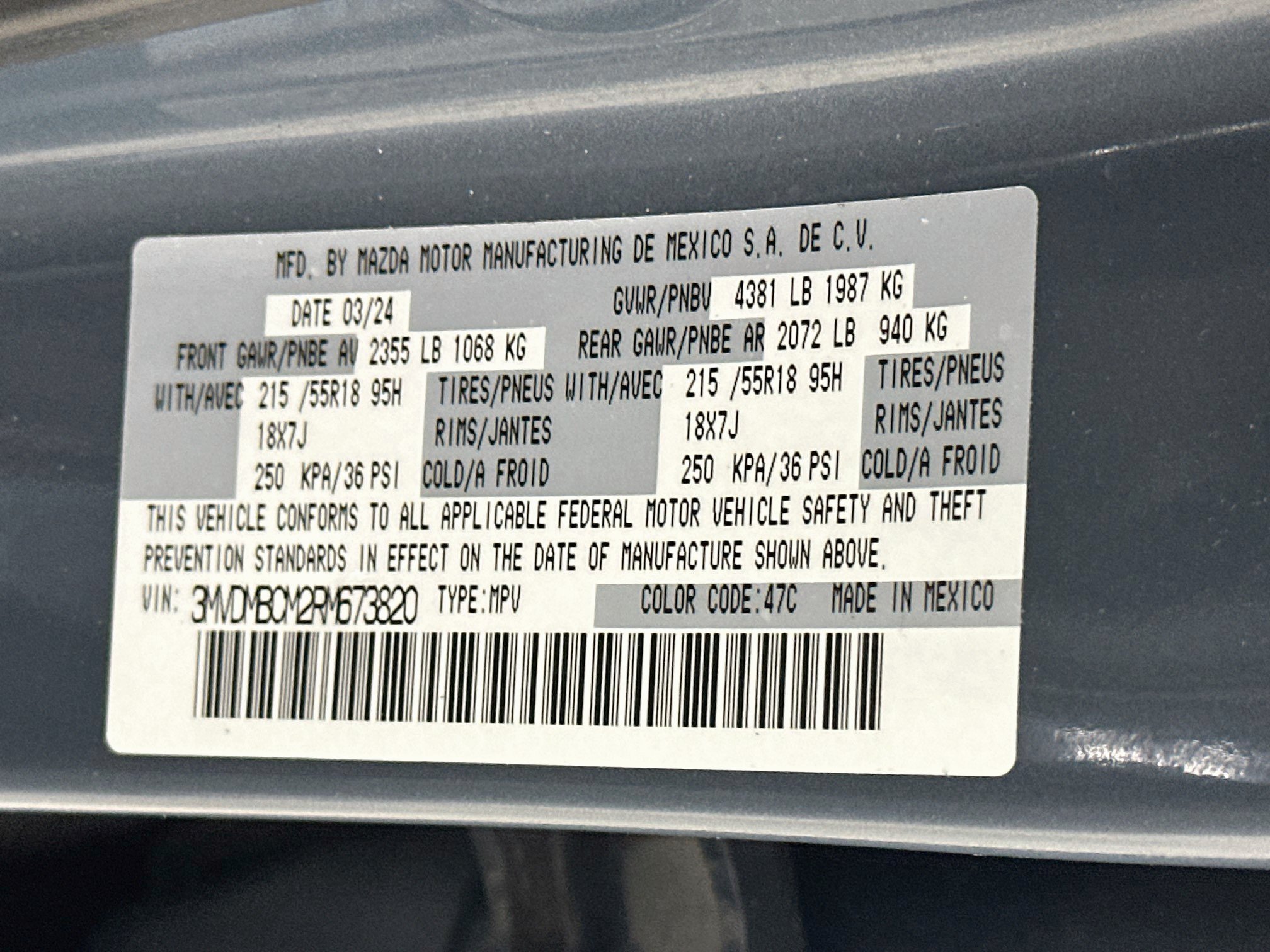Used 2024 MAZDA CX-30 AWD 2.5 S w/ Preferred Package image 12