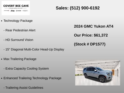 Used 2024 GMC Yukon AT4 w/ Technology Package AWD/4WD image 25