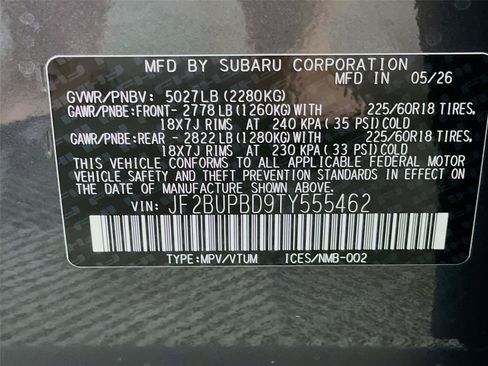 New 2026 Subaru Outback Premium AWD/4WD image 25