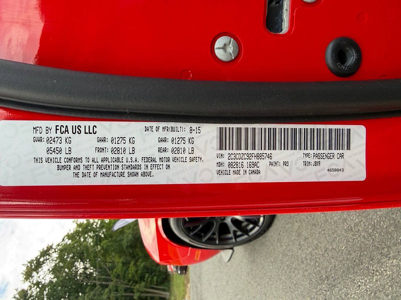 Used 2015 Dodge Challenger SRT Hellcat RWD image 18