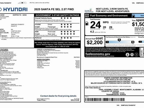 Used 2025 Hyundai Santa Fe SEL image 4