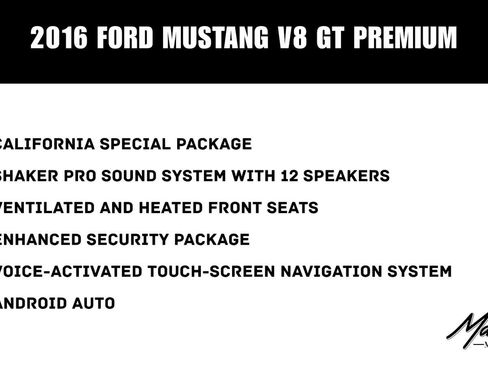 Used 2016 Ford Mustang GT Premium w/ Equipment Group 401A RWD image 2