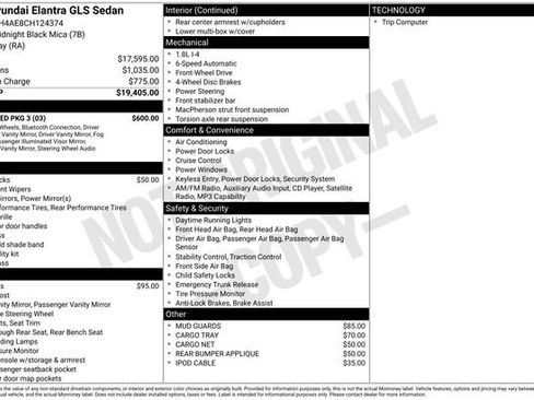 Used 2012 Hyundai Elantra GLS w/ Preferred Pkg 3 FWD image 3