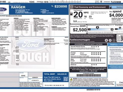 New 2026 Ford Ranger XLT w/ Equipment Group 301A High AWD/4WD image 24