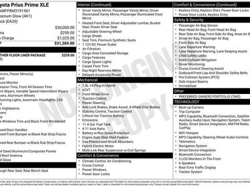 Used 2021 Toyota Prius Prime XLE FWD image 2