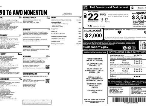 Used 2022 Volvo XC90 T6 Momentum w/ Climate Package image 3