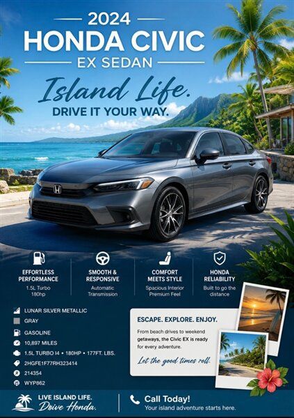 Used 2024 Honda Civic EX image 1
