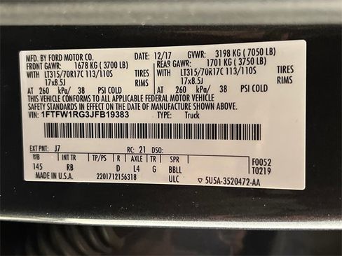 Used 2018 Ford F150 Raptor w/ Equipment Group 802A Luxury image 30