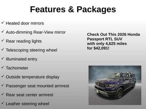 Certified 2026 Honda Passport RTL image 24