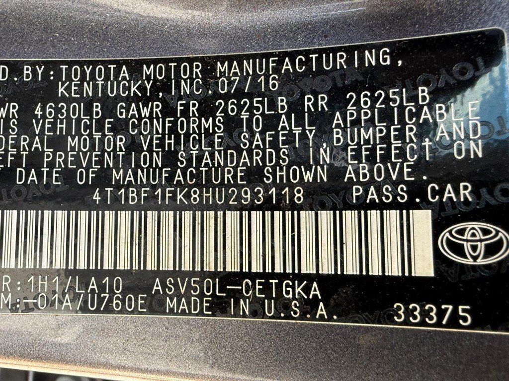 Used 2017 Toyota Camry XLE FWD image 22